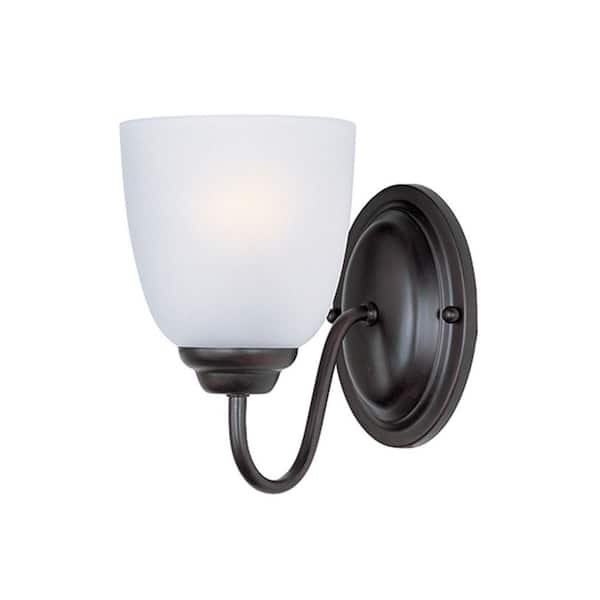Stefan 29.75 in. Black 1-Light Satin Nickel Wall Sconce Vanity Light