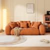 JASIWAY 88.2 in. W Caramel Technological Velvet Convertible Twin Sleeper Size Sofa Bed J-Y2202Y-220-CL