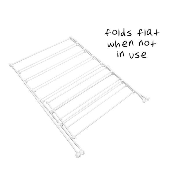Details about   22 in x 58 in White Steel Portable Clothes Drying Rack with A-Frame Design 