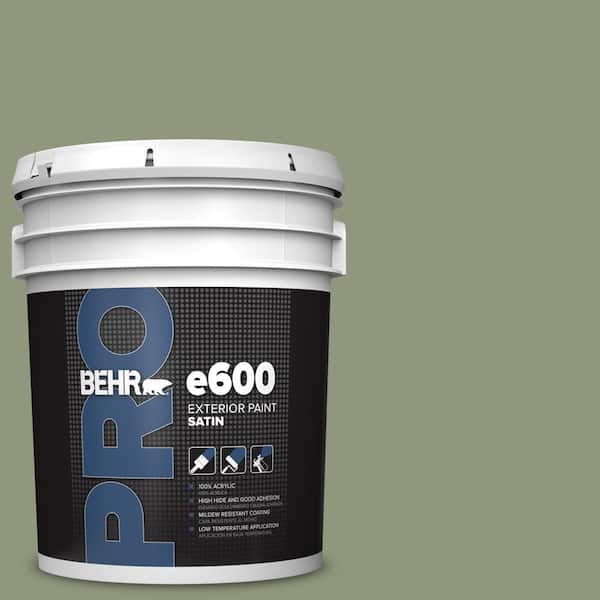 BEHR PRO 5 gal. #ECC-63-1 Autumn Sage Satin Exterior Paint