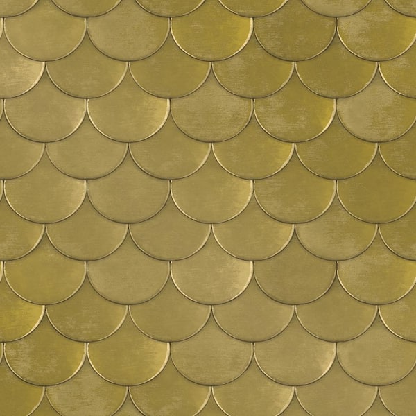 Genevieve Gorder Brass Belly Gold Peel and Stick Wallpaper (Covers 56 sq. ft. )