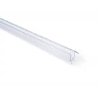 98 in. Frameless Shower Door Bottom Sweep with Drip Rail for 3/8 in. Glass