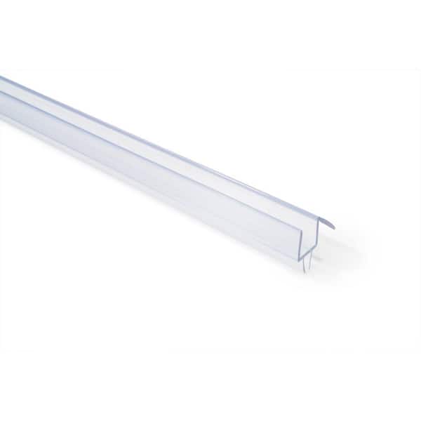 Showerdoordirect 98 in. Frameless Shower Door Bottom Sweep with Drip Rail for 3/8 in. Glass