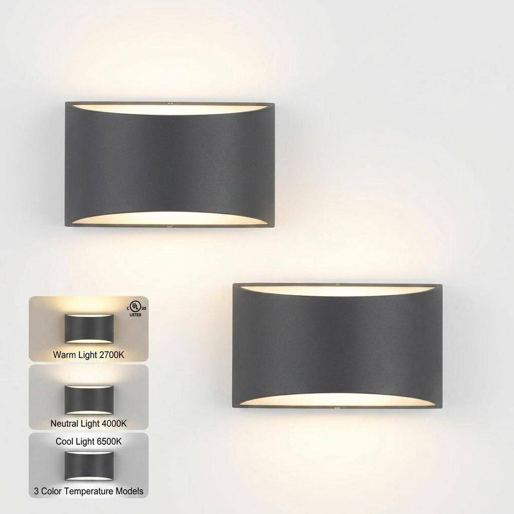 Modern LED integrated warm cool selectable dimmable black indoor wall mount accent wall pack light Sconces, price history on PriceWatchPro