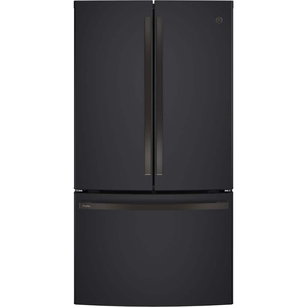 Profile 23.1 cu. ft. French Door Refrigerator in Fingerprint Resistant Black Slate, Counter Depth, ENERGY STAR