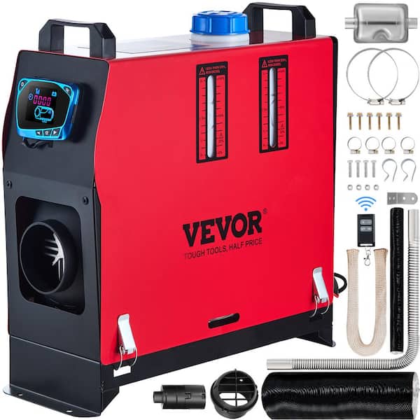 VEVOR 27297 BTU Diesel Parking Heater 12-Volt 8,000 Watt Diesel Air Heater Muffler with LCD Switch Diesel Heater