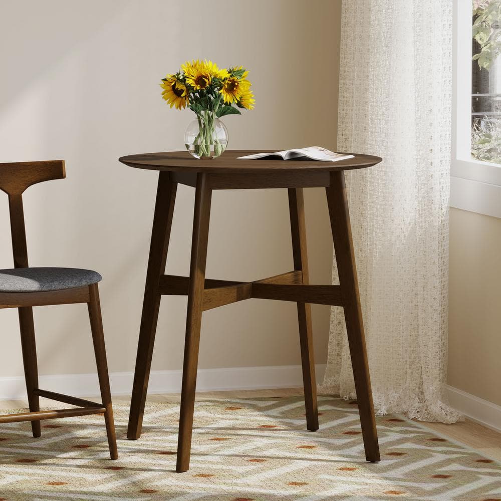 Sophia 36 in. H Walnut Brown Round Counter Height Bar Table price history on PriceWatchPro
