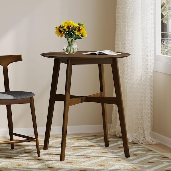 CHRISTOPHER KNIGHT HOME Sophia 36 in. H Walnut Brown Round Counter ...