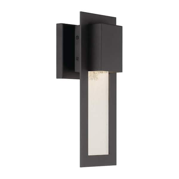 Minka Lavery Westgate Black Outdoor Wall Mount Sconce with Integrated LED