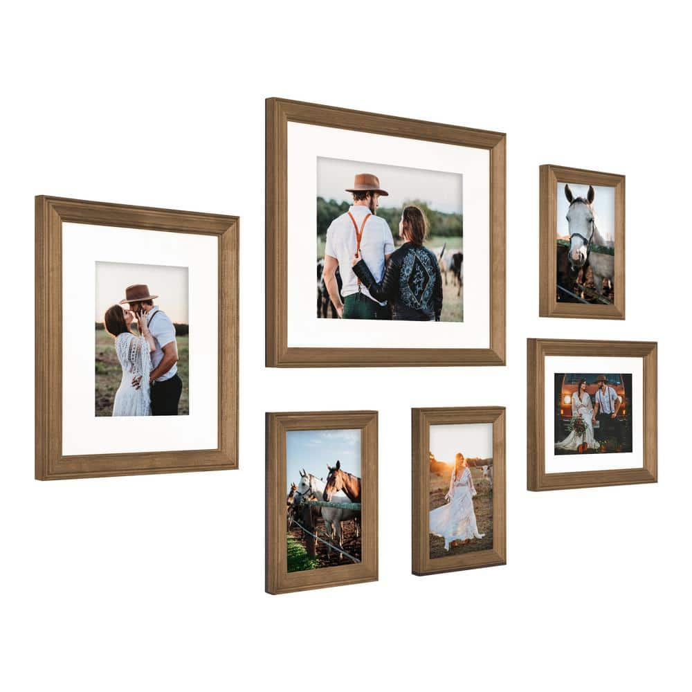 Rustic Brown Wooden Wall Frame Set, 16" x 24"