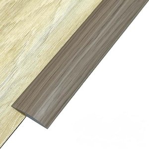 9.8 ft. Grey Grain PVC Floor Edging Transition Strip Self Adhesive for Threshold Height Less Than 3mm/0.1in.