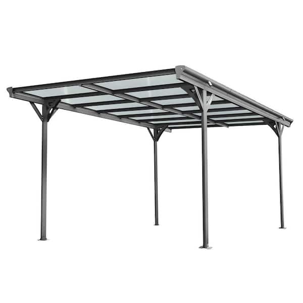 10 ft. W x 16 ft. D x 8 ft. H Carport with Aluminum alloy frame and Polycarbonate Panels for Outdoor Driveway Car, Truck