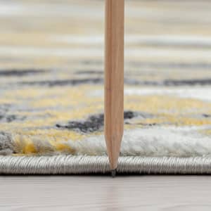Timeless Abstract Yellow 2 ft. x 3 ft. Indoor Area Rug