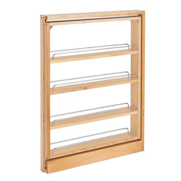 Rev-A-Shelf Maple Cabinet Base Filler Pullout Organizer Rack 432-BF-3C - The  Home Depot