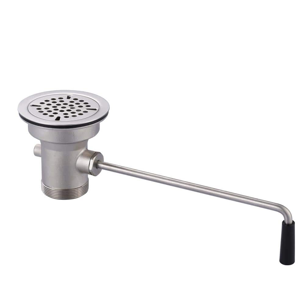 3-1/2 in. Sink Opening Waste Drain Valve Brass Commercial Kitchen Sink Drain With Twist Handle Without Overflow Outlet price history on PriceWatchPro