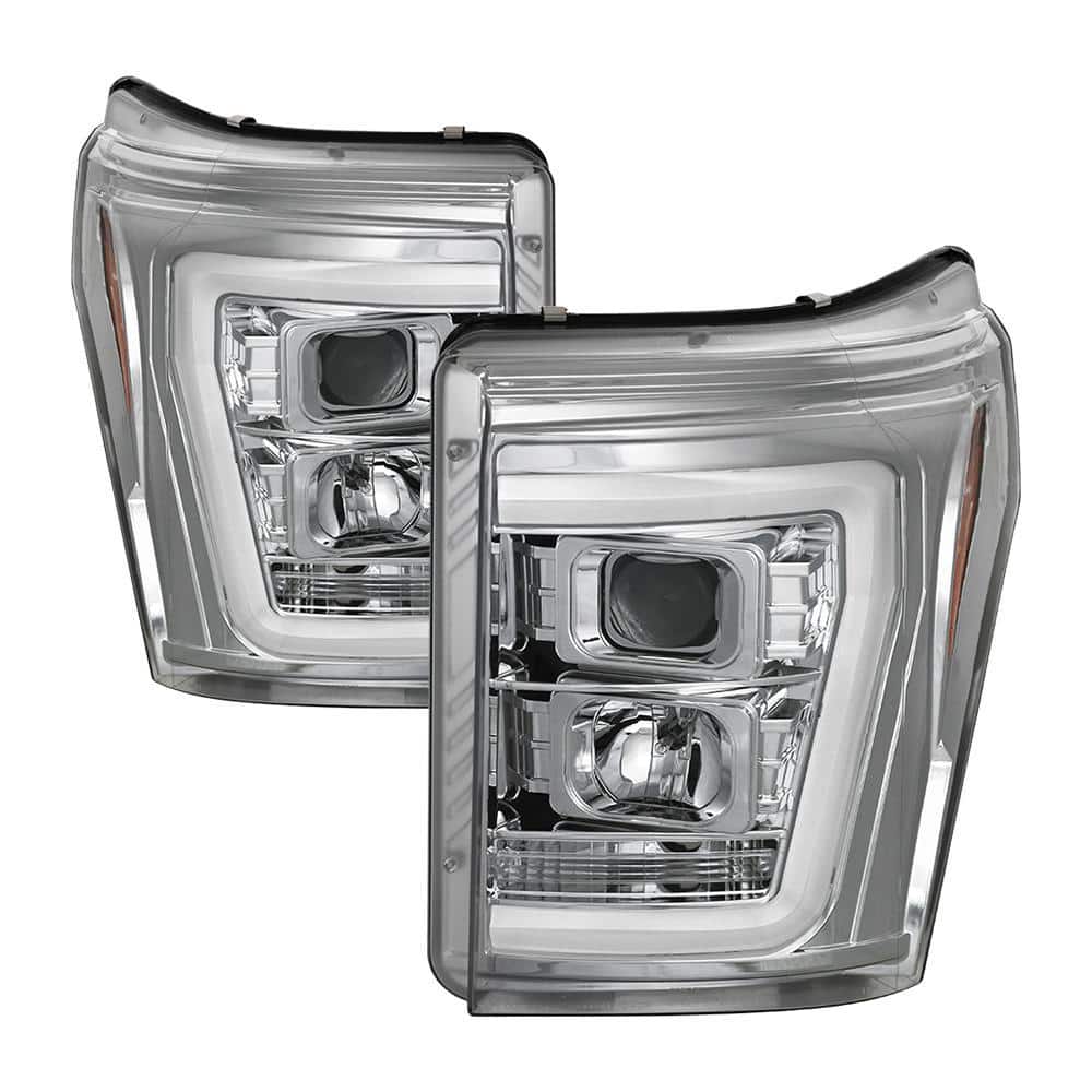 Ford F-250/F-350/F450 Super Duty 11-16 Version 2 Projector Headlights - Light Bar DRL - Chrome price history on PriceWatchPro