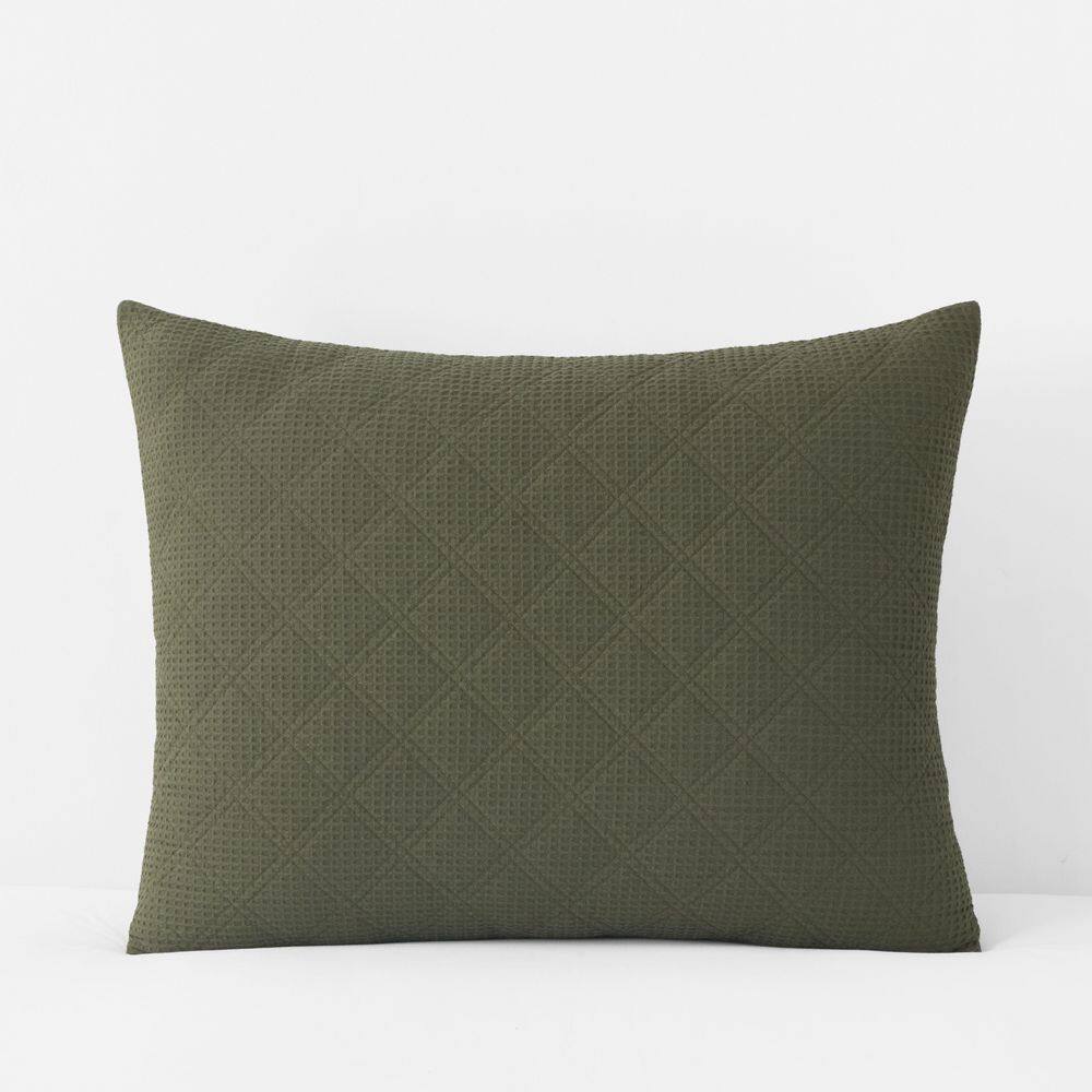 Company Cotton Waffle Olive Standard Quilt Sham price history on PriceWatchPro