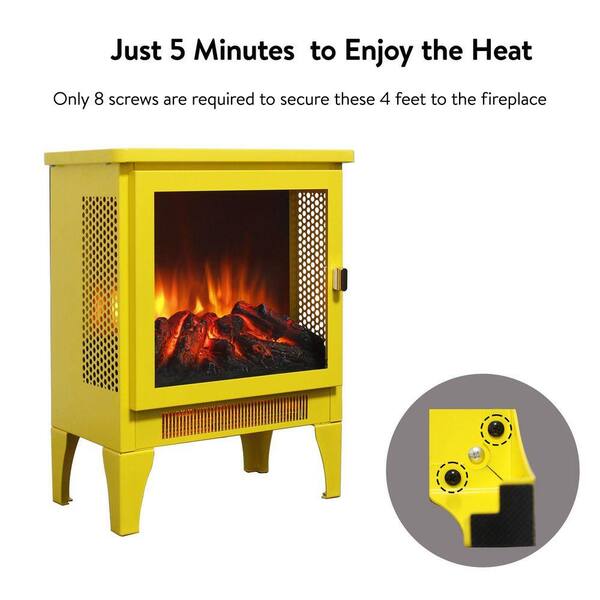 ToolCat 14 in. Freestanding Fireplace Heater 400 sq. ft. Electric