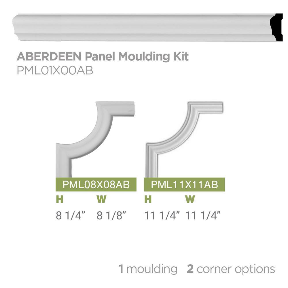 Aberdeen Primed Urethane Crown Moulding Corner 8 1/8" x 8 1/4"