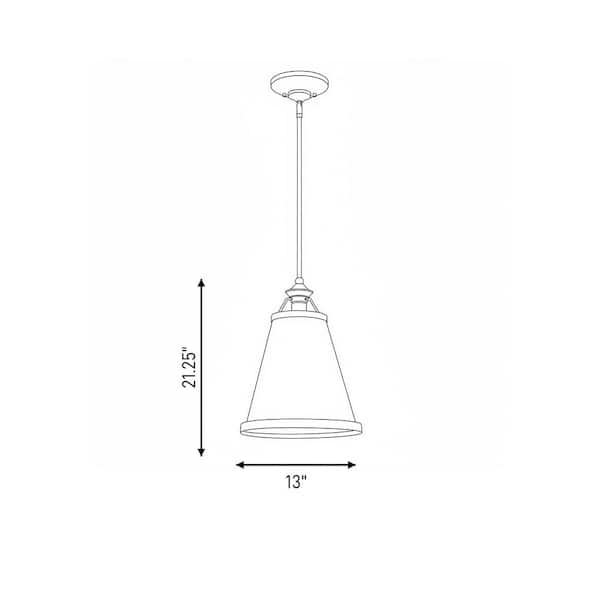 Savoy House Ashmont 13 in. W x 21.25 in. H 1-Light Warm Brass