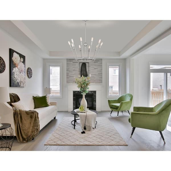 Royalty 10-Light Brushed Nickel Sputnik Chandelier