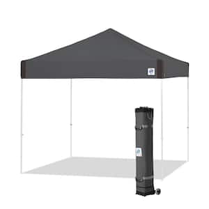 Pyramid Series 10 ft. x 10 ft. Steel Gray Instant Canopy Pop Up Tent with Roller Bag
