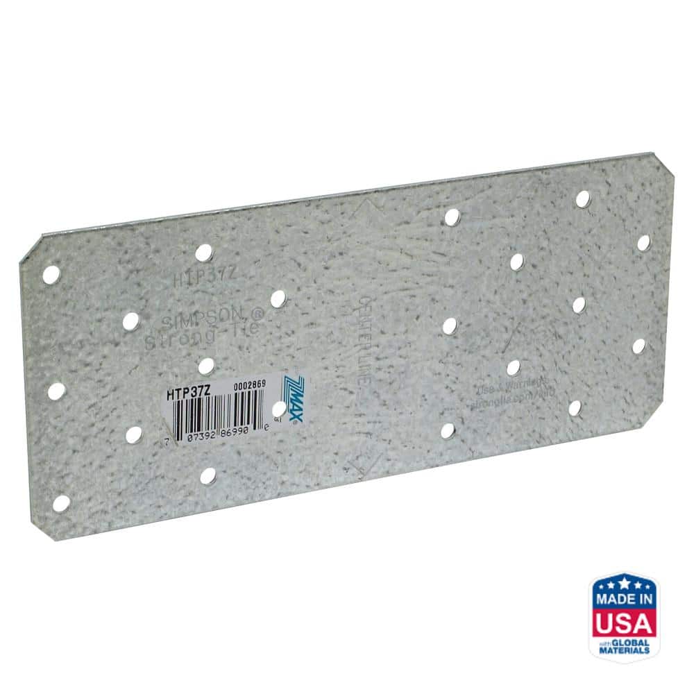 Simpson Strong-Tie HTP 3 in. x 7 in. ZMAX Galvanized Heavy Tie Plate HTP37Z  - The Home Depot