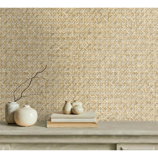 Hemp Mika Paper Unpasted Wallpaper Roll (60.75 sq. ft.)