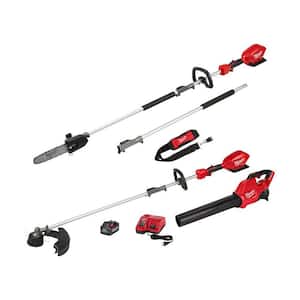 M18 FUEL 10 in. 18V Lithium-Ion Brushless Electric Cordless Pole Saw & M18 FUEL QUIK-LOK String Trimmer/Blower Combo Kit