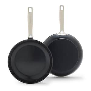 Chatham 2 PC Black Prime Midnight Hard Anodized Healthy Ceramic Nonstick 8 in. and 10 in. Frying Pan Skillet Set