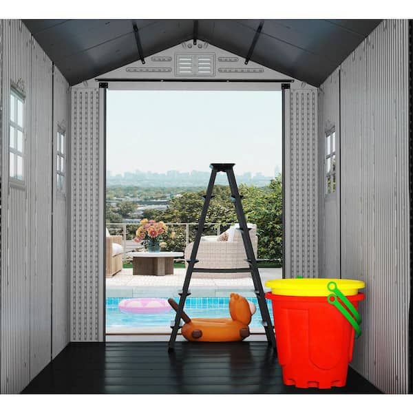 Yardgrace 50 sq 6x9 ft. Outdoor Resin Storage Shed, Weatherproof