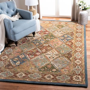 Heritage Green/Red 12 ft. x 15 ft. Border Area Rug