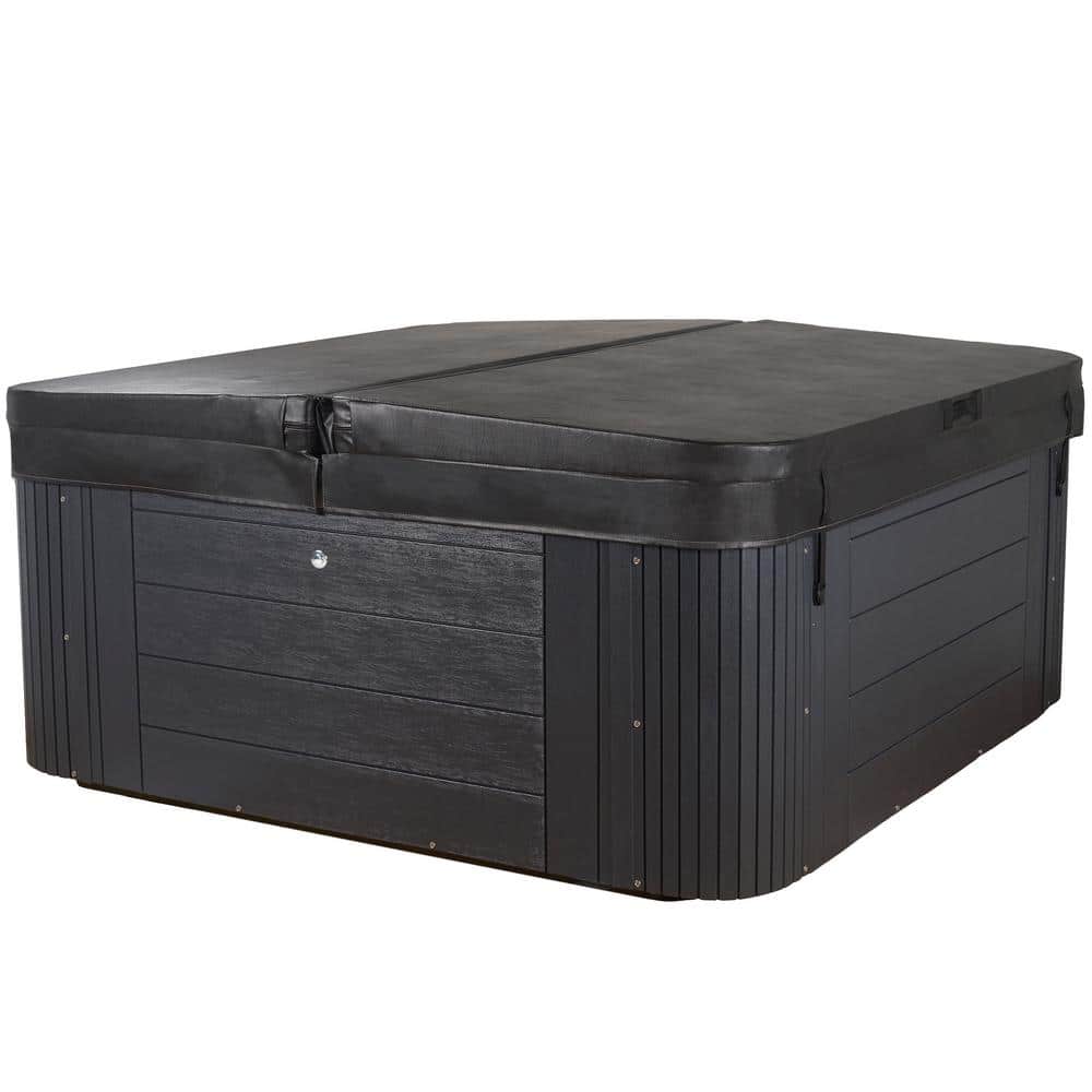 Narada Harmony 7-Person Square Gray and Silver Hot Tub
