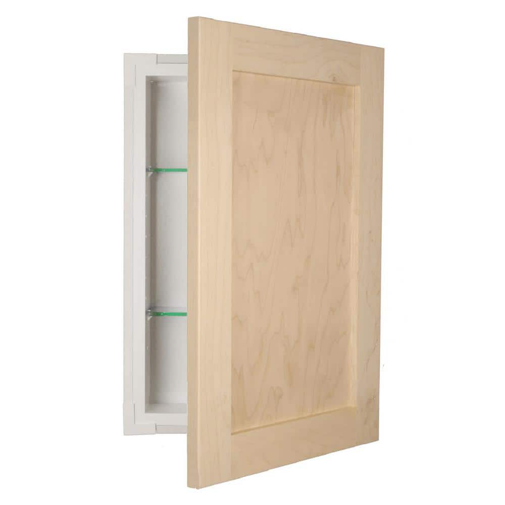 WG Wood Products Atwater 17 in. W x 25.5 in. H Clear Unfinished Surface  Mount Medicine Cabinet without Mirror ATW-124-UNF - The Home Depot