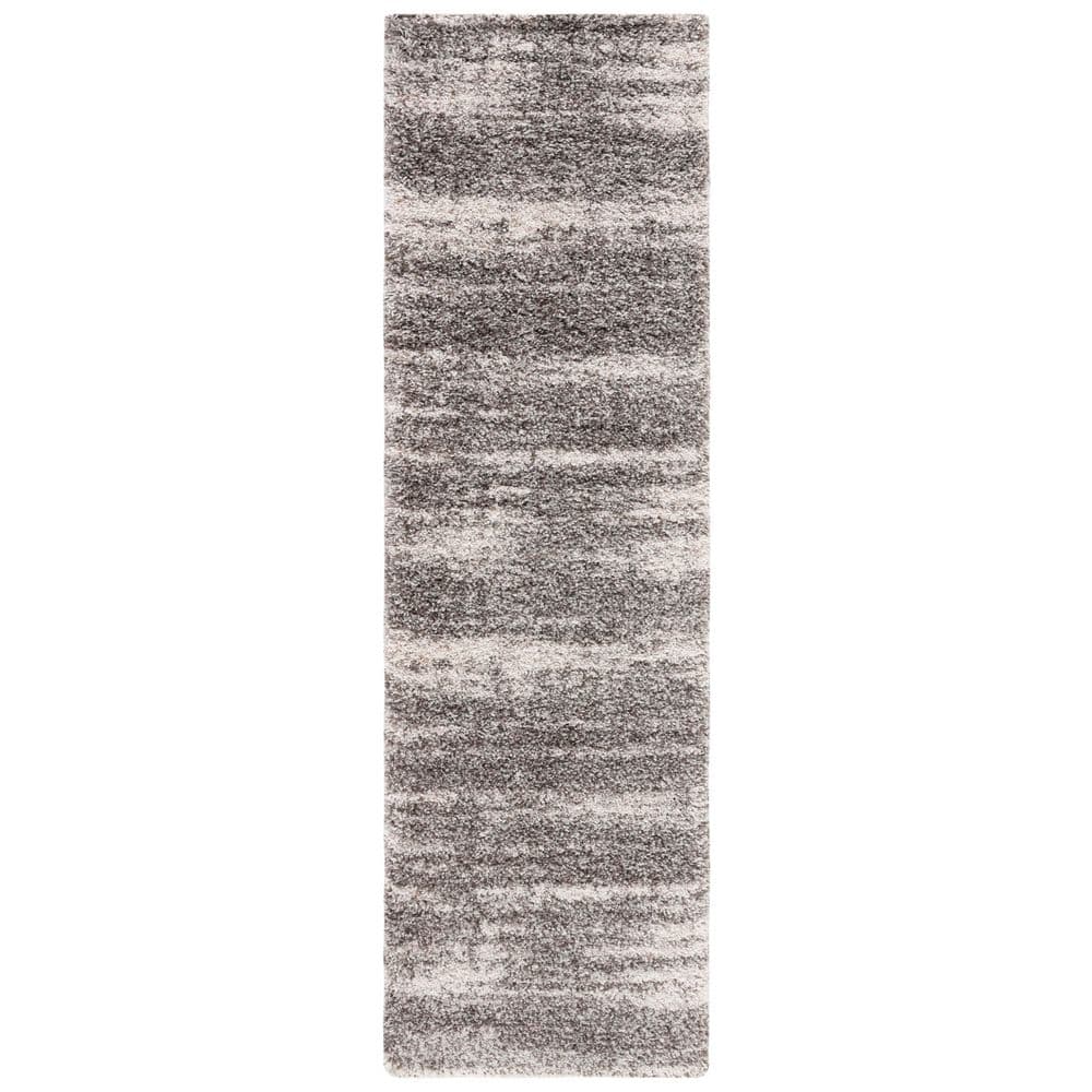 Hudson Shag 2 ft. x 8 ft. Ivory/Gray Marble Runner Rug price history on PriceWatchPro