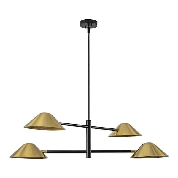 Gabriel 4-Light Mid Century Linear Chandelier