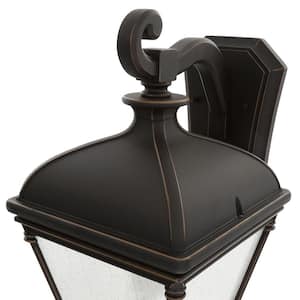 Malford 15.75 in. Dark Rubbed Bronze Outdoor Wall Lantern Sconce