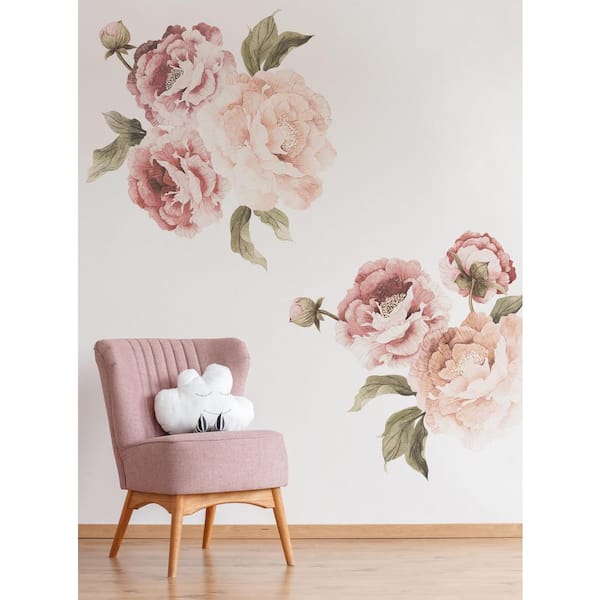 Unbranded Bloom Flower Green Vinyl Wall Stickers