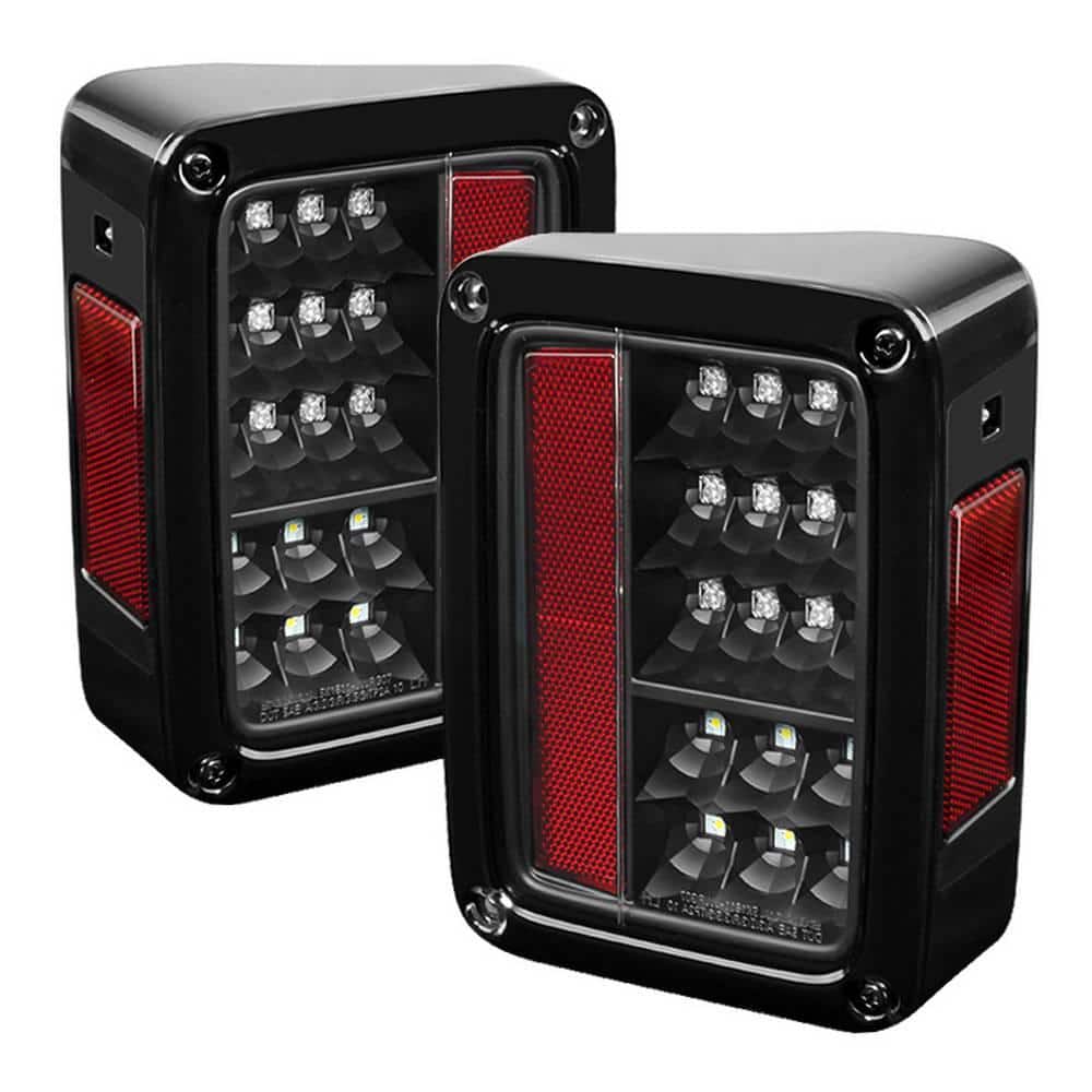 Jeep Wrangler (JK JKU) 07-18 LED Tail Lights - Black price history on PriceWatchPro