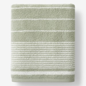 Company Cotton Plush Spa Stripe Seaspray Cotton Single Bath Sheet