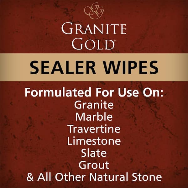 Multi-Surface Countertop Sealer Wipes for Granite, Marble, Travertine and More Natural Stone Countertops