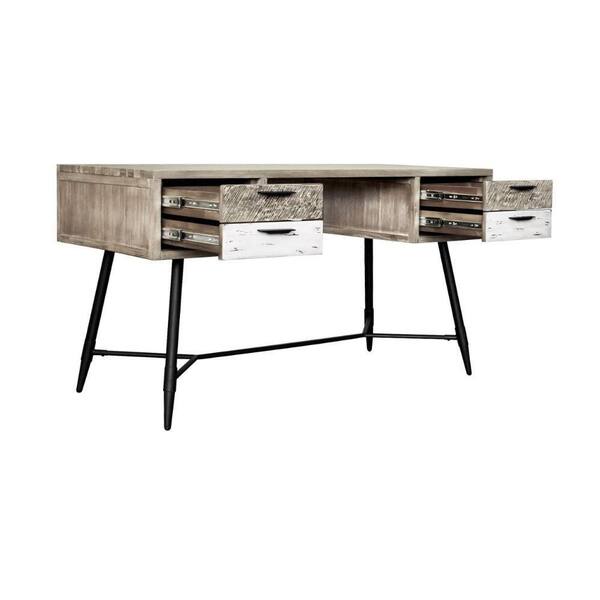 Factory Writing Desk in Wood Black | Arhaus