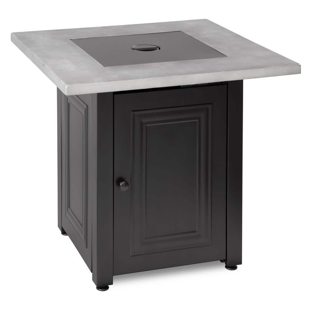 Wakefield Black and Grey Steel Gas Fire Pit Table
