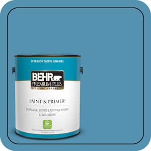 1 gal. #M490-5 Jet Ski Satin Enamel Low Odor Interior Paint & Primer