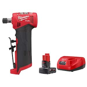 M12 FUEL 12V Lithium-Ion Brushless Cordless 1/4 in. Right Angle Die Grinder with XC Battery Pack 4.0 Ah and Starter Kit