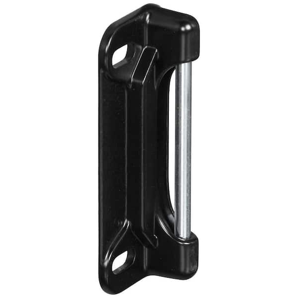 National Hardware 1.5 in. Black Replacement Strike Plate