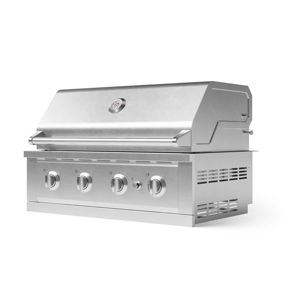 Performance Outdoor Kitchen 4-Burner Built-In Propane Gas Grill in Stainless Steel, 36 in.