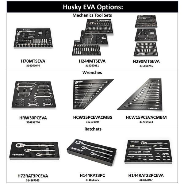 Husky SAE and Metric Ratcheting Wrench Set in EVA Tray (30-Piece)