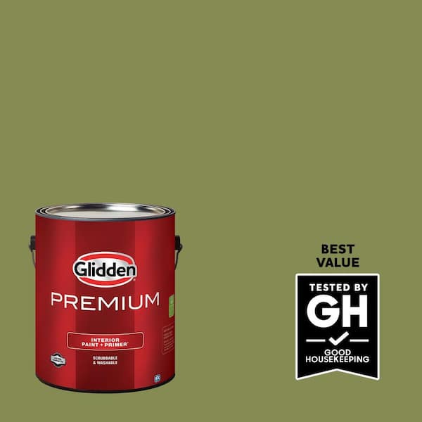 Glidden Premium 1 gal. PPG1119-7 Glade Green Semi-Gloss Interior Latex Paint