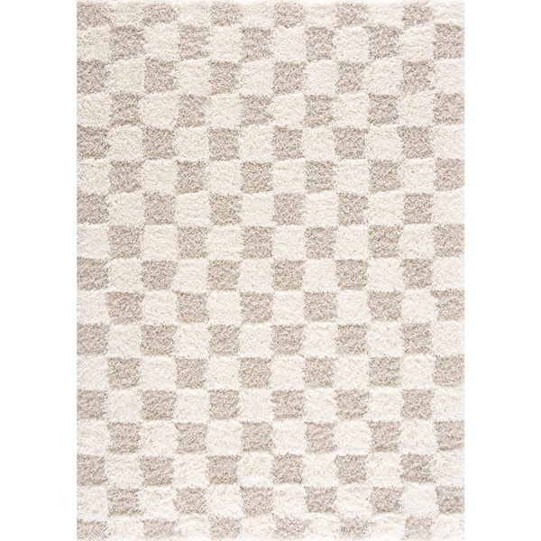 HAUTELOOM Atira 8 ft. X 10 ft. Cream/Light Beige Area Rug